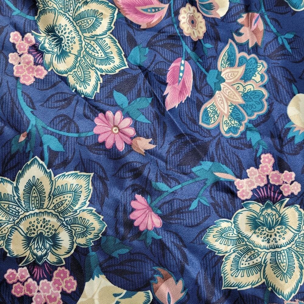 Vintage California Dynasty Blue Floral Chemise Slip Dress Nightie size Small - Picture 7 of 14